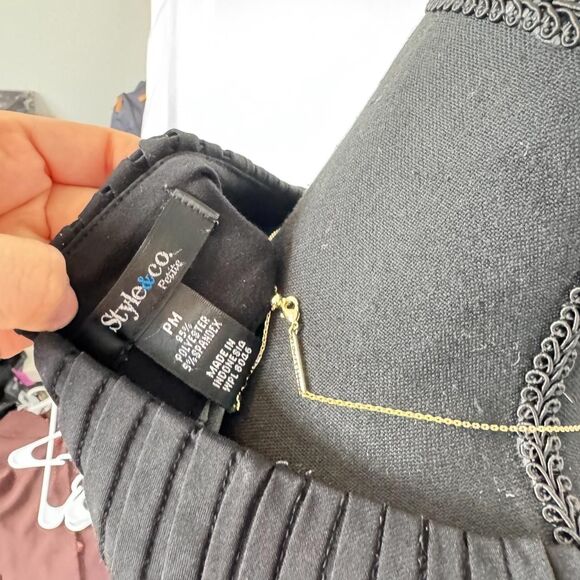 Vintage Style & Co Top \ Y2K 2000s Retro Floral Off-The-Shoulder Blouse - Picture 8 of 8